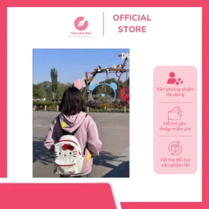 Alternative view of Balo đi học thời trang nữ đẹp ulzzang hàn quốc họa tiết dễ thương size 40 MIHACHI BL030 (Sao chép)