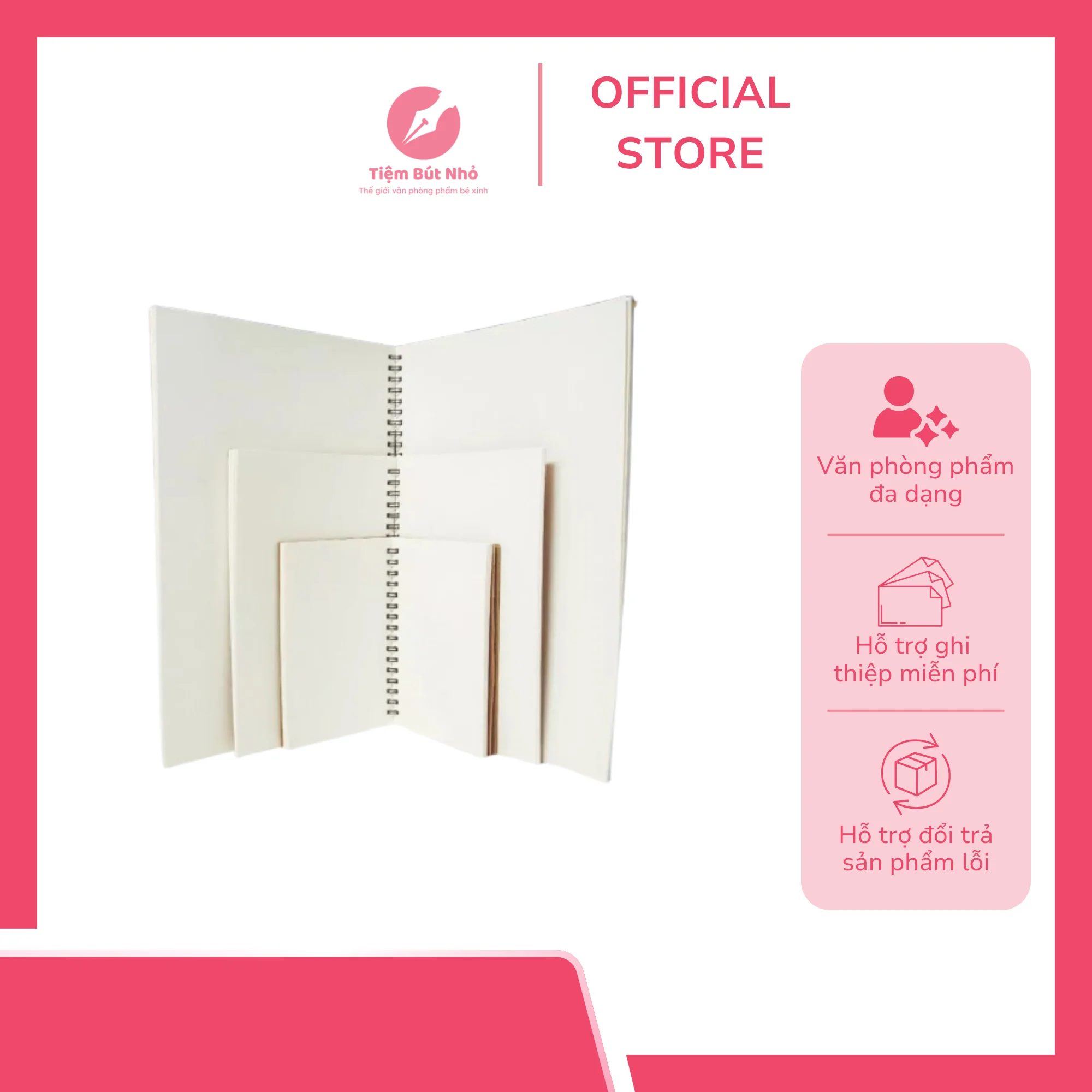 Sổ A4 A5 A6 100 trang giấy kem 6 Sổ A4 A5 A6 100 trang giấy kem - Ảnh 4